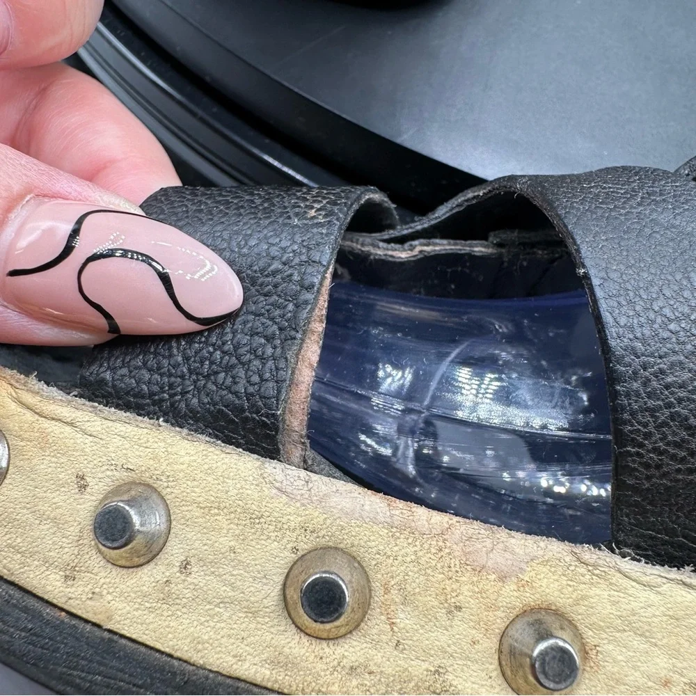 A.S. 98 Leather Studded Gladiator Sandals Women EU 39 Black - Picture 8 of 13